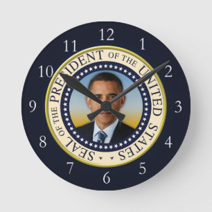 Reloj Redondo Mediano 45.o presidente conmemorativo Barack Obama