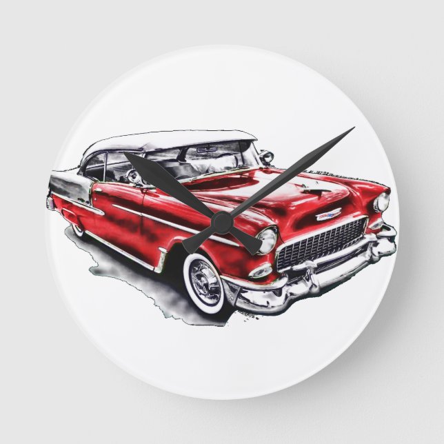 Reloj Redondo Mediano 55 Chevy (Anverso)