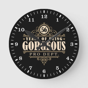 Reloj Redondo Mediano 56.o Cumpleaños (56 años de ser magníficos)