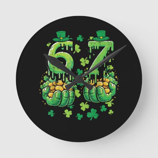 Reloj Redondo Mediano 6 7 St Patricks Day (Anverso)