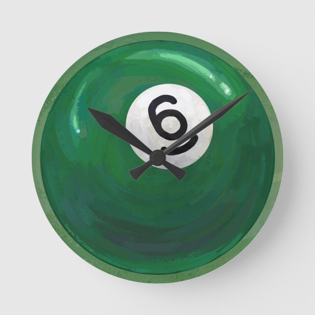 Reloj Redondo Mediano 6 Ball (Anverso)