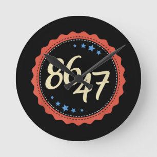 Reloj Redondo Mediano 86 47 Anti Trump Gracioso
