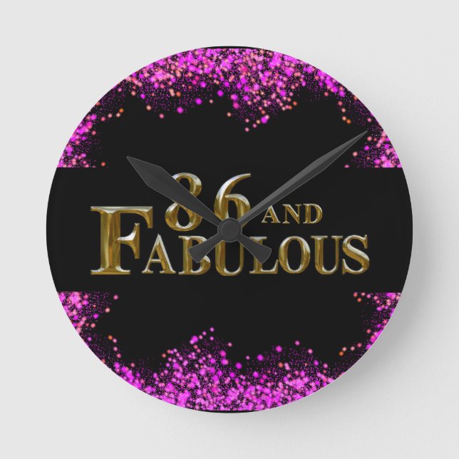 Reloj Redondo Mediano 86 cumpleaños (Anverso)