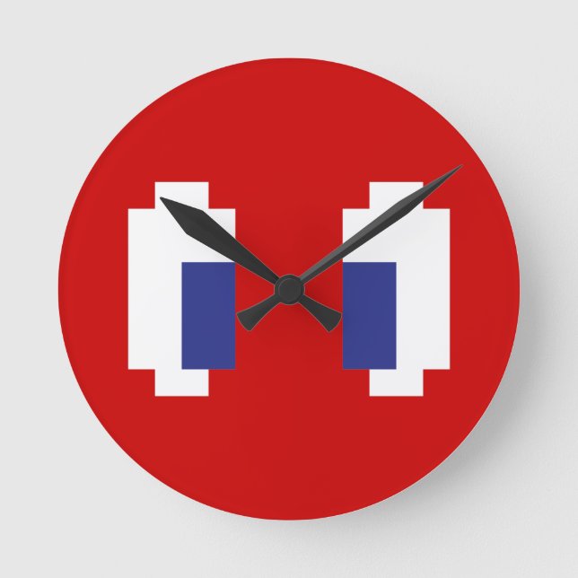 Reloj Redondo Mediano 8 ojos de Manga del pixel del pedazo (Anverso)