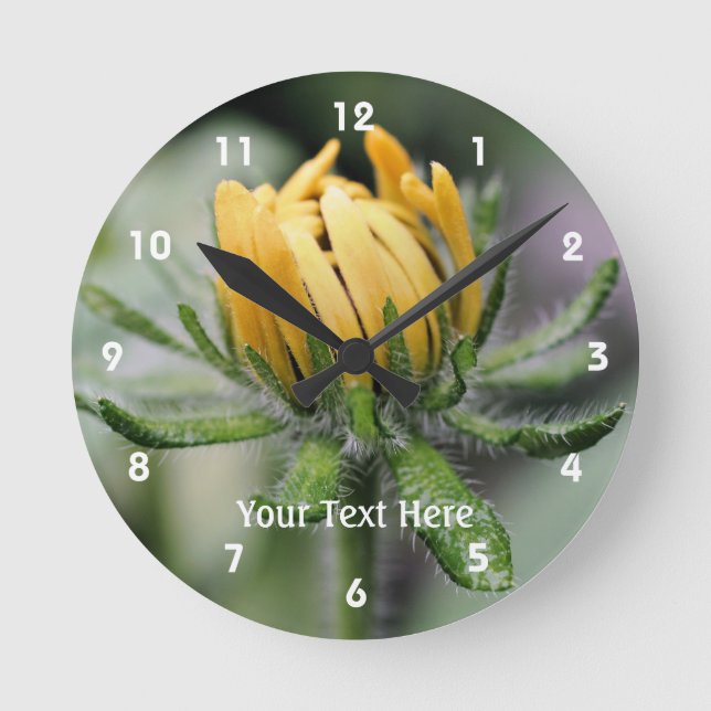 Reloj Redondo Mediano A Black Eyed Susan Flower Unfolding (Anverso)