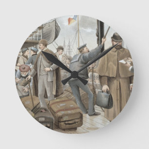 Reloj Redondo Mediano A bordo en Tilbury, de 'P & O Pencillings