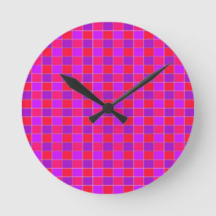 Reloj Redondo Mediano a cuadros