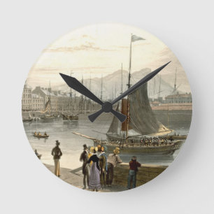 Reloj Redondo Mediano A ferry arriving at Leith, from 'A Voyage Around G
