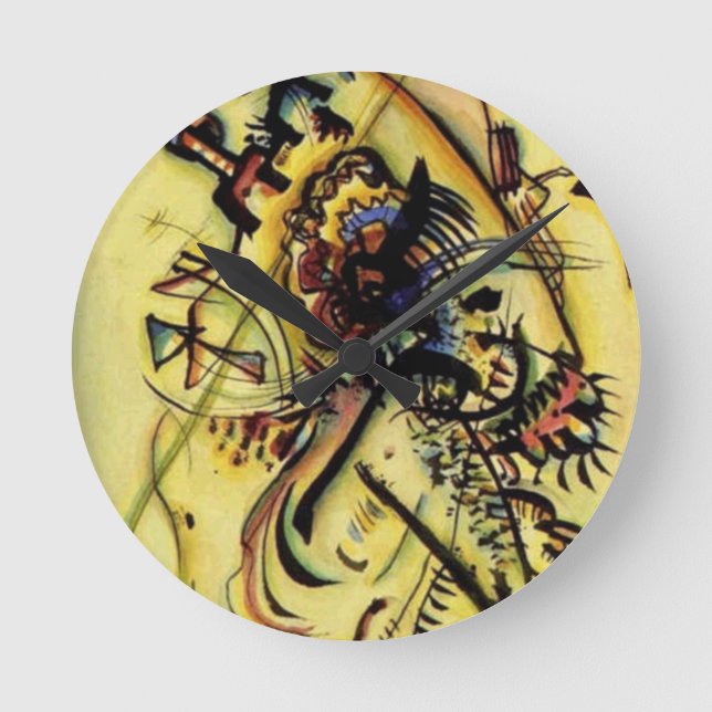 Reloj Redondo Mediano A la voz desconocida por Kandinsky (Anverso)