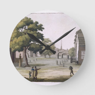 Reloj Redondo Mediano A market square, Philadelphia, Pennsylvania, from