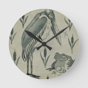 Reloj Redondo Mediano A Pelican and Frog in Conversation (w/c on paper)