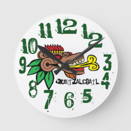 Reloj Redondo Mediano A SERPIENTE EMPLUMADA , Quetzalcoatl