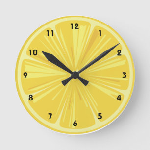 Reloj Redondo Mediano A Slice of Yellow Lemon