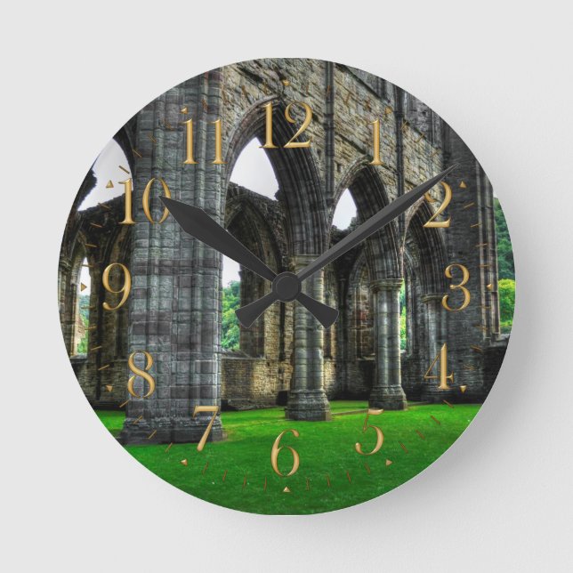 Reloj Redondo Mediano Abadía de Tintern, Monasterio Cisterciense, Gales (Anverso)