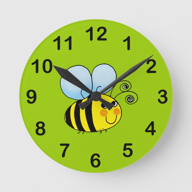 Reloj Redondo Mediano abeja buzzy (Anverso)