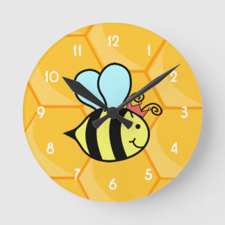 Reloj Redondo Mediano Abeja reina