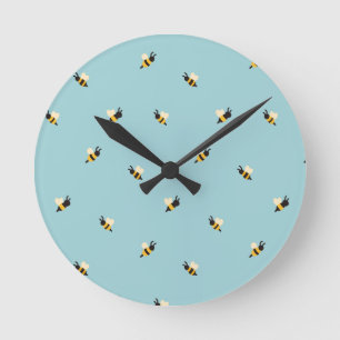 Reloj Redondo Mediano abejas lindas