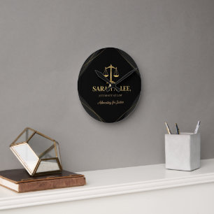 Reloj Redondo Mediano Abogado Personalizado Nombre Personalizado