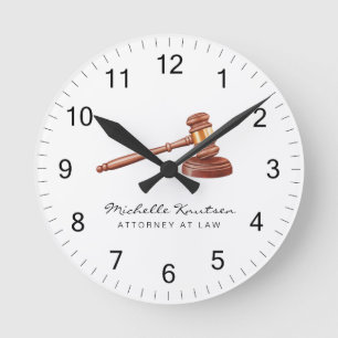 Reloj Redondo Mediano Abogado profesional de lujo Blanco