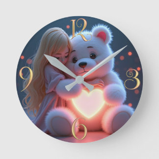 Reloj Redondo Mediano Abrazos de oso