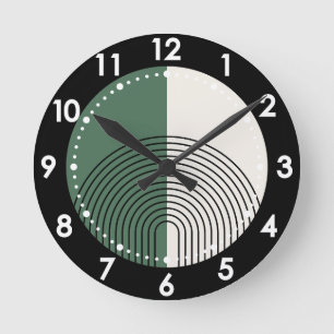 Reloj Redondo Mediano Abstracción Boho Moderna