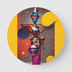 Reloj Redondo Mediano Abstracción de la Astro-Bruja