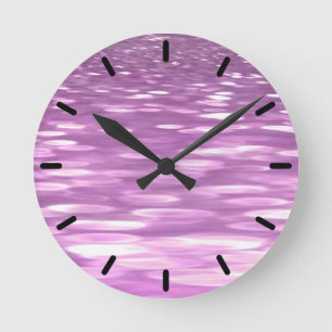 Reloj Redondo Mediano Abstract #3: Lilac Shimmer
