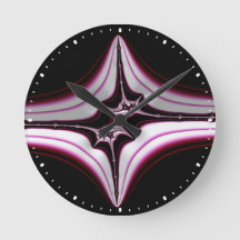 Abstract Black Pink Symmetrical Fractal 