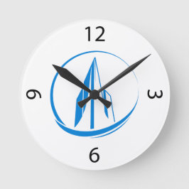 Reloj Redondo Mediano Abstract Building Peak Cityscape Circle