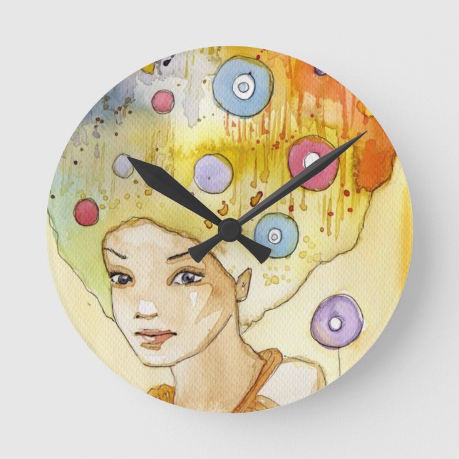 Reloj Redondo Mediano Abstract portrait (Anverso)