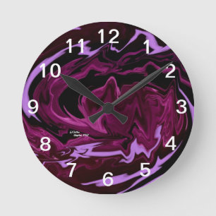 Reloj Redondo Mediano Abstract Tye Dye Wall Clock