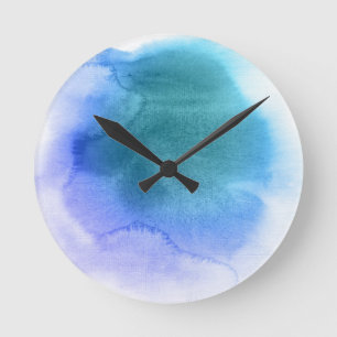 Reloj Redondo Mediano Abstract watercolor hand painted background 12