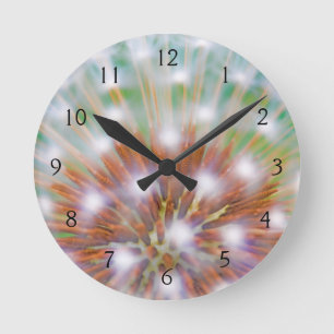 Reloj Redondo Mediano Abstracto de cabeza de semilla de diente de león
