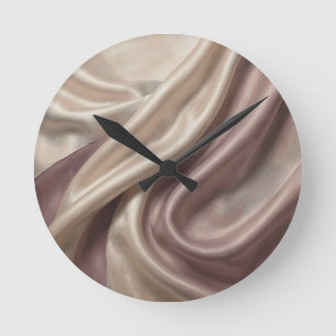 Reloj Redondo Mediano Abstracto de seda elegante y fluida