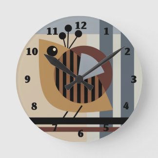 Reloj Redondo Mediano abstracto geométrico minimalista moderno con un av