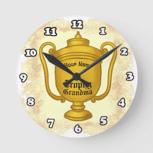 Reloj Redondo Mediano Abuela Trofeo