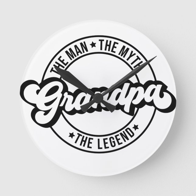 Reloj Redondo Mediano abuelo el hombre el mito la leyenda papá hombres p (Anverso)