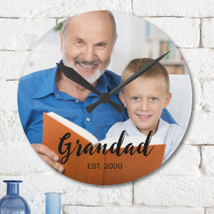 Reloj Redondo Mediano Abuelo Estableció Foto de Escritura Moderna