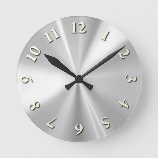 Reloj Redondo Mediano Acero inoxidable (Anverso)