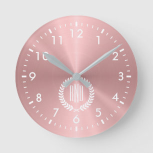 Reloj Redondo Mediano Acero inoxidable personalizado del oro color de
