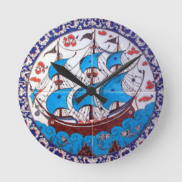 Reloj Redondo Mediano Acorazado antiguo