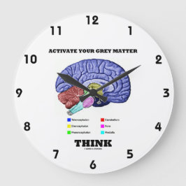 Reloj Redondo Mediano Activa tu pensamiento sobre la materia gris (cereb