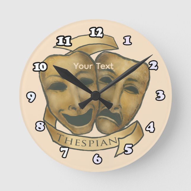 Reloj Redondo Mediano Actor Teatral  (Anverso)