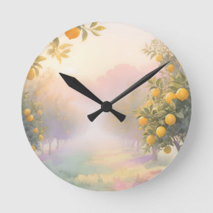Reloj Redondo Mediano Acuarela del limonar