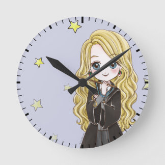 Reloj Redondo Mediano Acuarela Magnífica Luna Lovegood