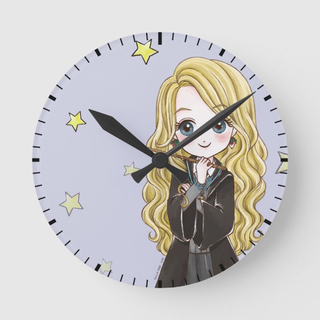 Reloj Redondo Mediano Acuarela Magnífica Luna Lovegood (Anverso)