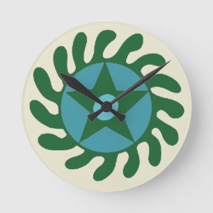 Reloj Redondo Mediano Adinkra Sesa Wo Suban - Nuevos Comienzos