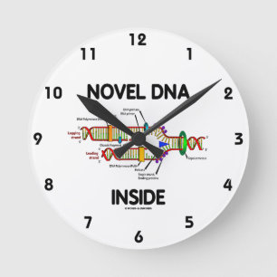 Reloj Redondo Mediano ADN novedoso en el interior (humor de la biología 