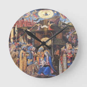 Reloj Redondo Mediano Adoración de unos de los reyes magos