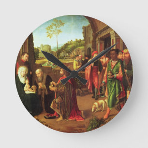 Reloj Redondo Mediano Adoración de unos de los reyes magos